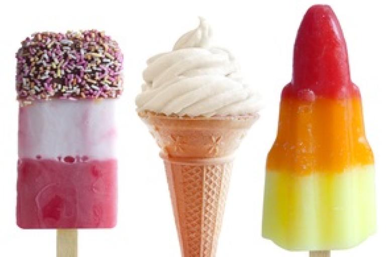 picture of ice lollies including a 'Fab'.