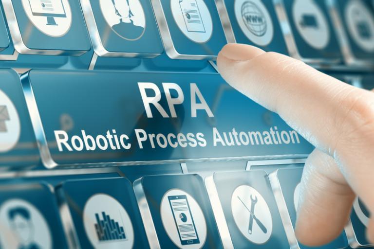 RPA concept on a computer