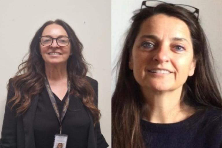 Photos of Michelle and Tanya smiling