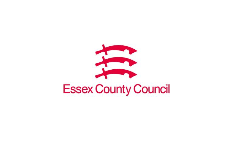 Red Essex County Council logo on white backround