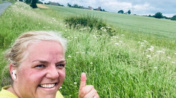 Picture of Emma in the fields