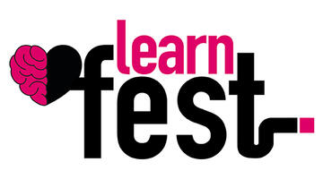 Image with learn fest writing