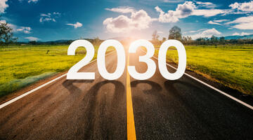 road to 2030 concept