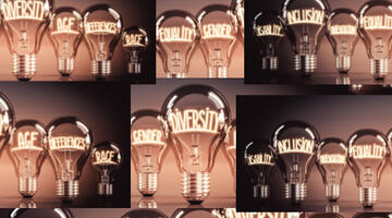 Light bulbs with words relating to EDI lit up in them