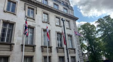 Flag flying outside County Hall