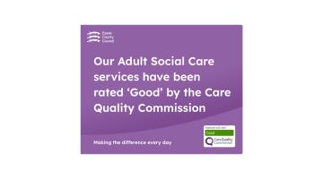 Logo and rating of good detailed on purple background