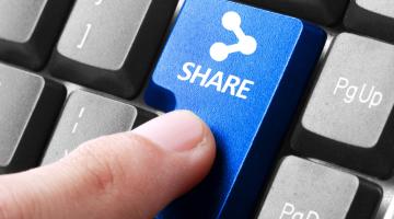 image of word share on keyboard
