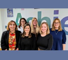 Pictured together are the six volunteers of the buddy scheme standing together 