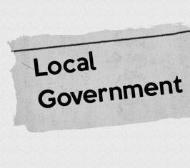 Plain background with the words local government written on