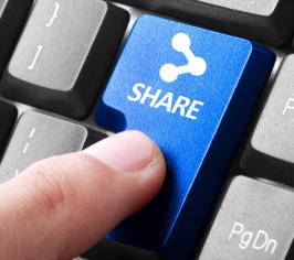 image of word share on keyboard